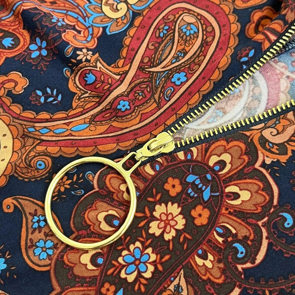 MSK Paisley Print Casual A-line Sheath Long Sleeve Dress Size Large